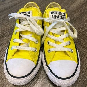 Converse All Star Low kids sneakers, size 12 yellow